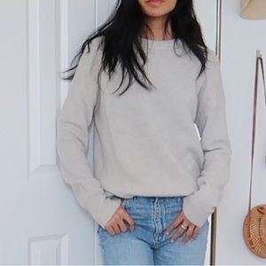 Babaton grey wool crewneck sweater (thurlow)